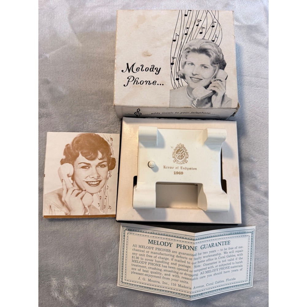 Vintage Melody Phone Musical Telephone Accessory Dixie‎ Tune w/ Box New Works
